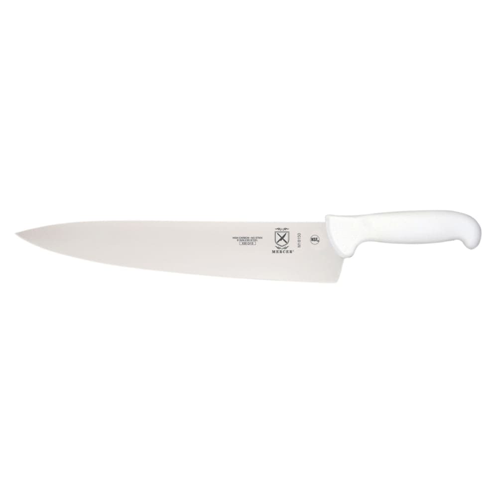 Mercer Culinary M18150 12" Chef's Knife w/ White Polypropylene Handle, High Carbon Japanese Steel