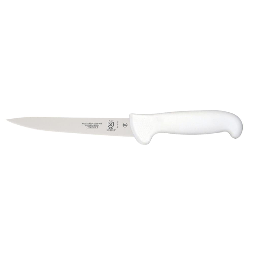 Mercer Culinary M18160 7" Fillet Knife w/ White Polypropylene Handle, High Carbon Japanese Steel