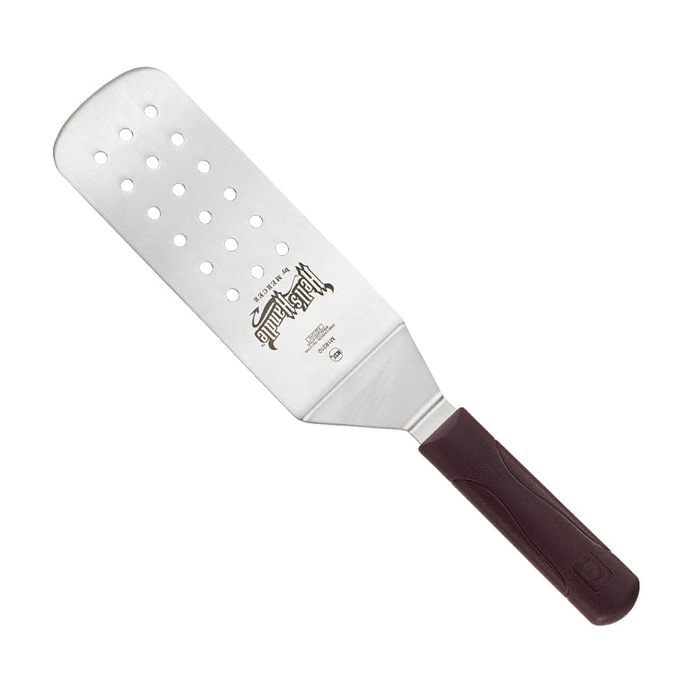 Mercer Culinary M18310 8" x 3" Perforated Turner w/ Red Nylon Handle, Stainless Steel