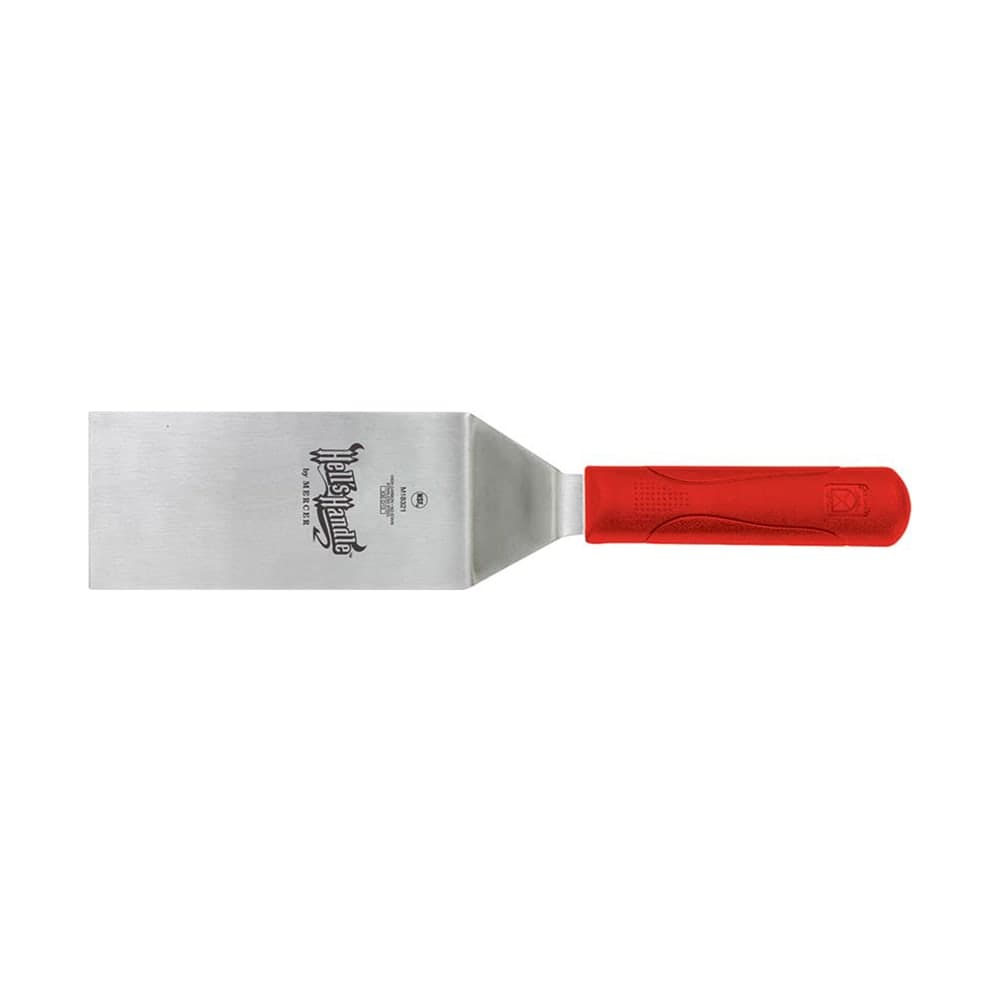 Mercer Culinary M18321RD 6" x 3" Turner w/ Red Nylon Handle, Stainless Steel