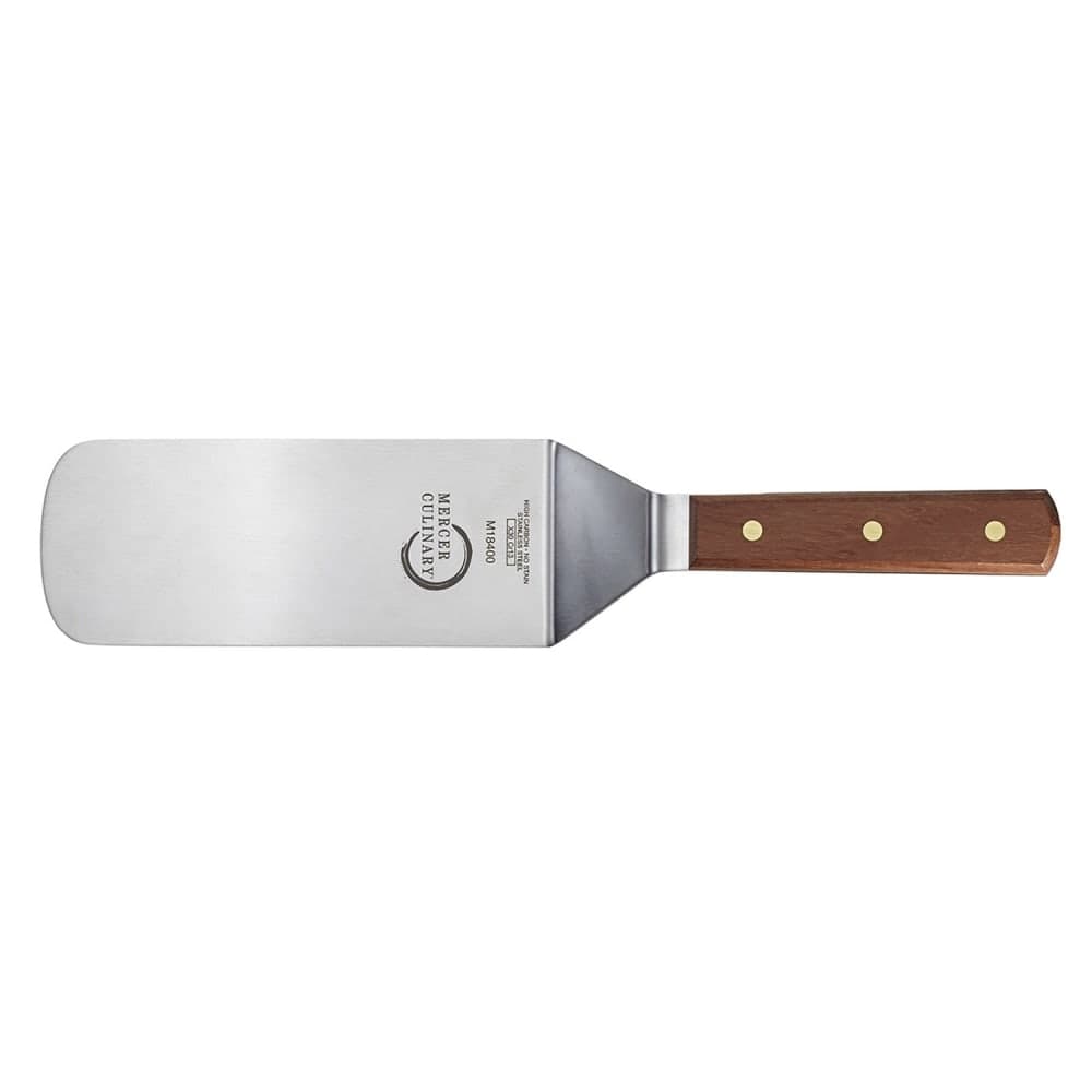 Mercer Culinary M18400 8" x 3" Turner w/ Rosewood Handle, Stainless Steel
