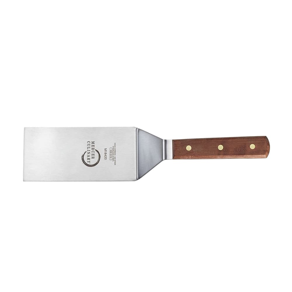 Mercer Culinary M18420 6" x 3" Turner w/ Rosewood Handle, Stainless Steel