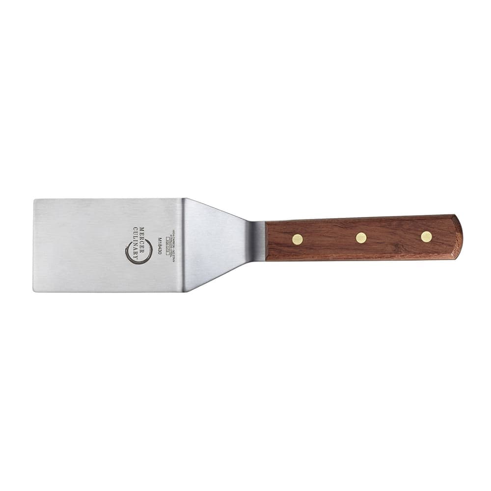 Mercer Culinary M18430 4" x 2 1/2" Turner w/ Rosewood Handle, Stainless Steel