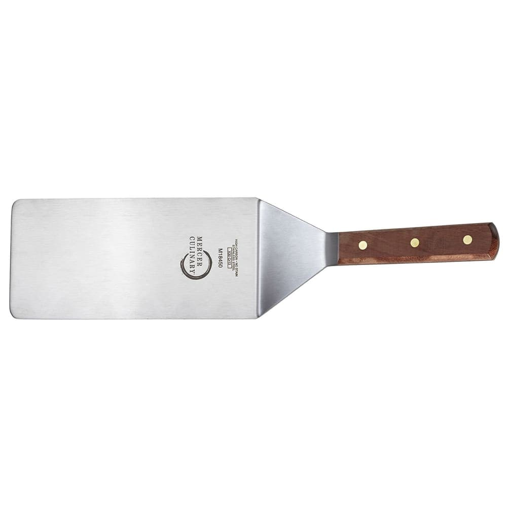 Mercer Culinary M18450 8" x 4" Turner w/ Rosewood Handle, Stainless Steel