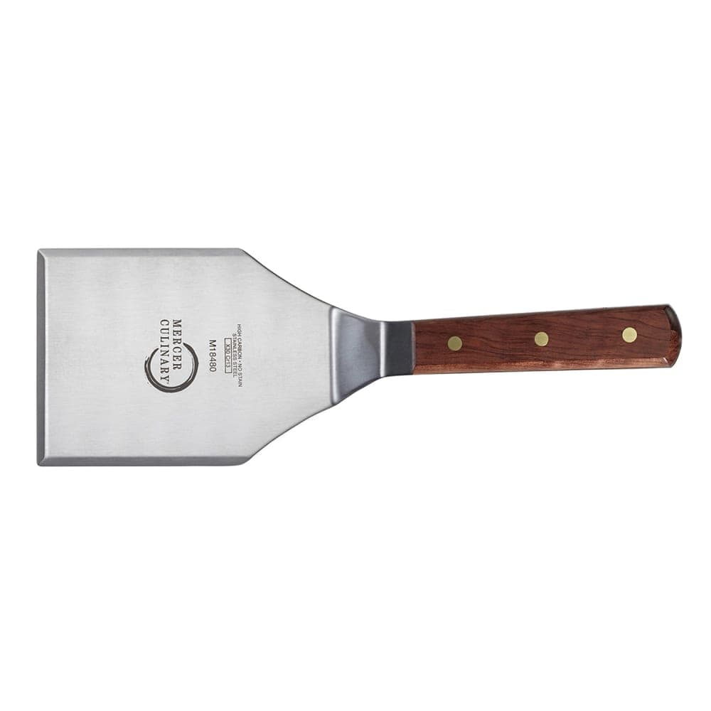 Mercer Culinary M18480 5" x 4" Turner w/ Rosewood Handle, Stainless Steel