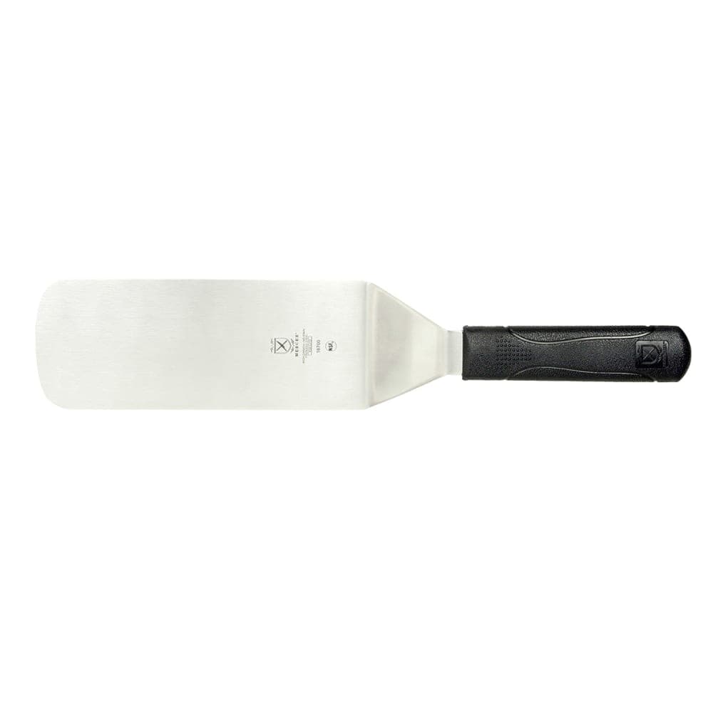 Mercer Culinary M18700 8" x 3" Turner w/ Black Polypropylene Handle, High Carbon Japanese Steel