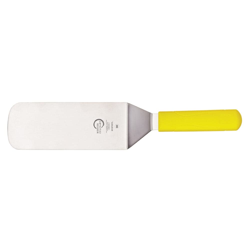 Mercer Culinary M18700YL 8" x 3" Turner w/ Yellow Polypropylene Handle, High Carbon Japanese Steel