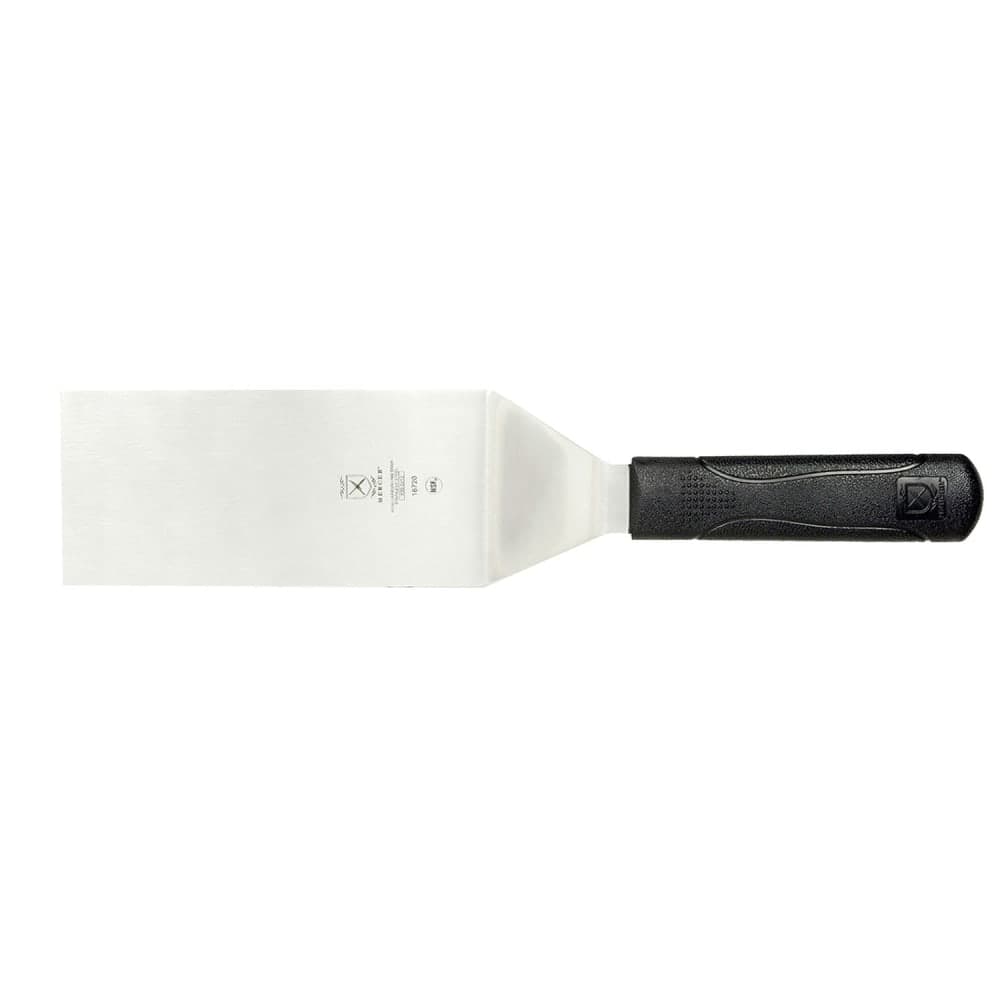 Mercer Culinary M18720 6" x 3" Turner w/ Black Polypropylene Handle, High Carbon Japanese Steel