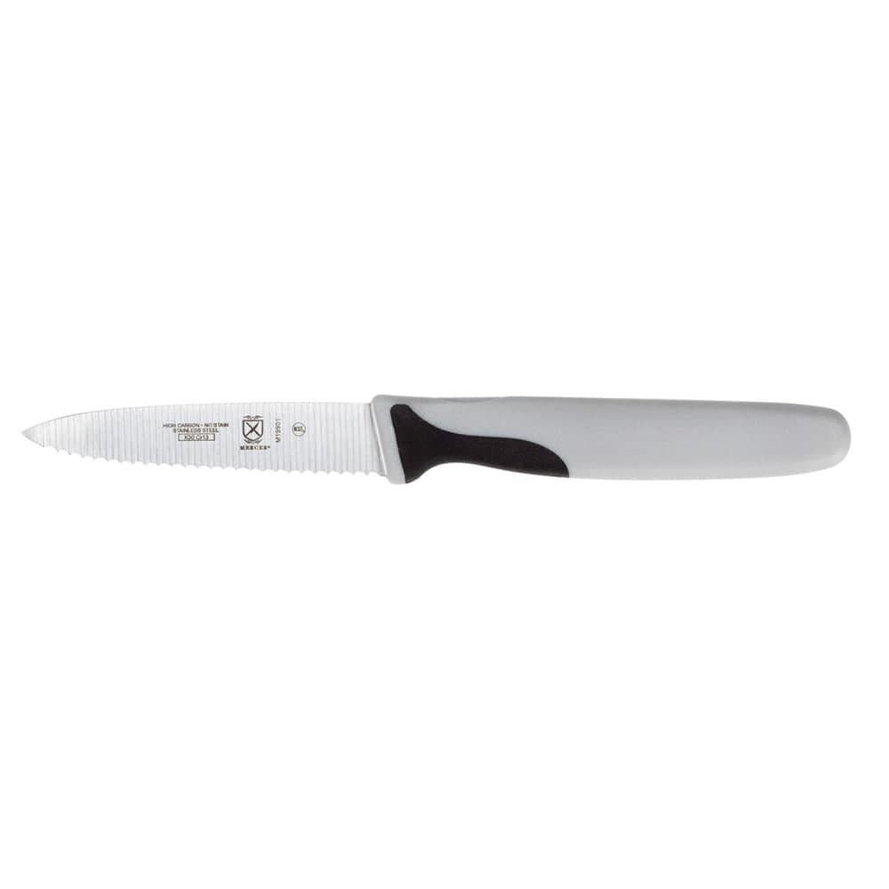 Mercer Culinary M19901 3" Paring Knife w/ Gray Santoprene®/Polypropylene Handle, High Carbon Japanese Steel