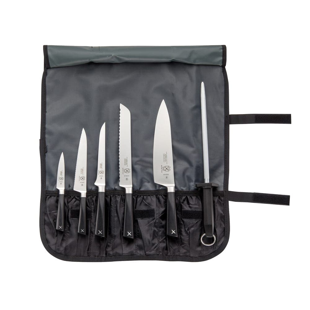 Mercer Culinary M21830 7 Piece Knife Set w/ Storage Roll