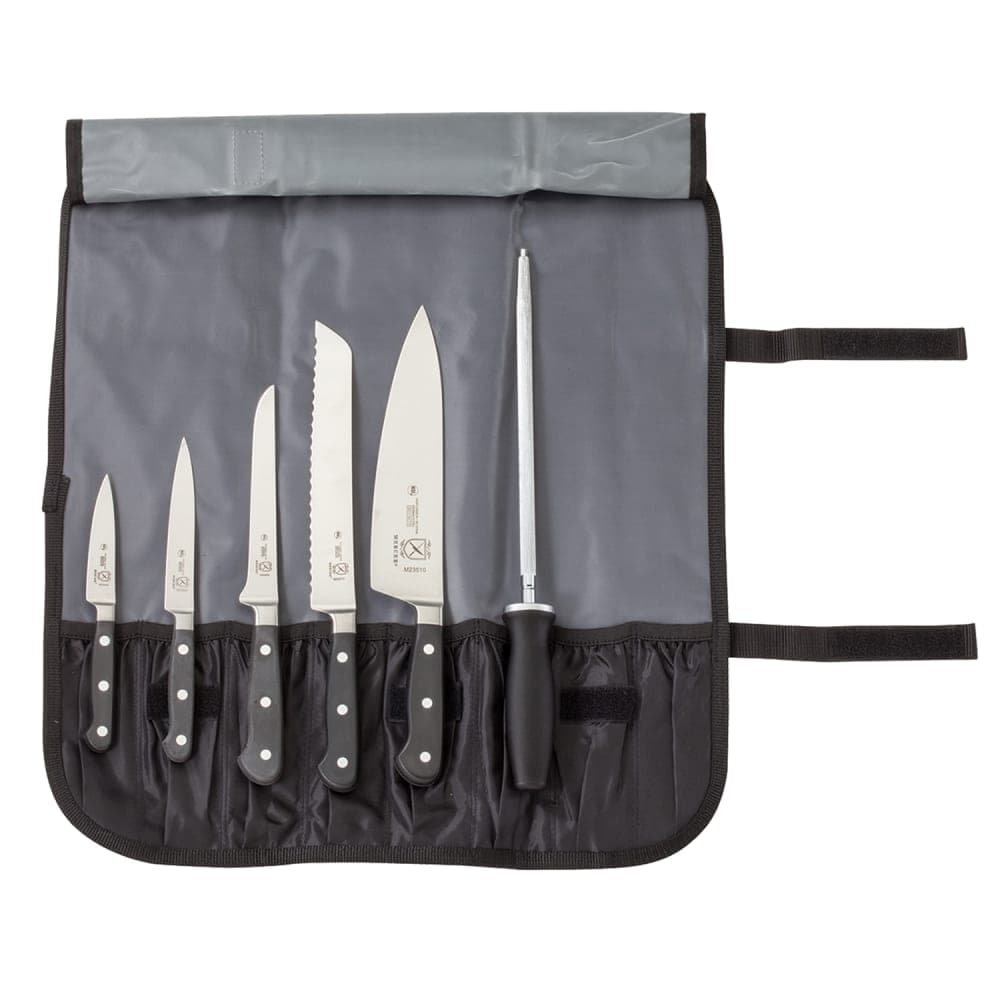 Mercer Culinary M21850 7 Piece Knife Set w/ Storage Roll