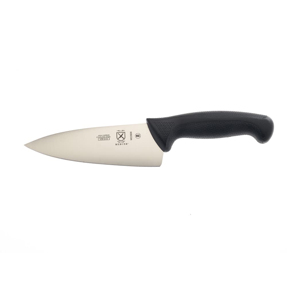 Mercer Culinary M22606 6" Chef's Knife w/ Black Santoprene®/Polypropylene Handle, High Carbon Japanese Steel