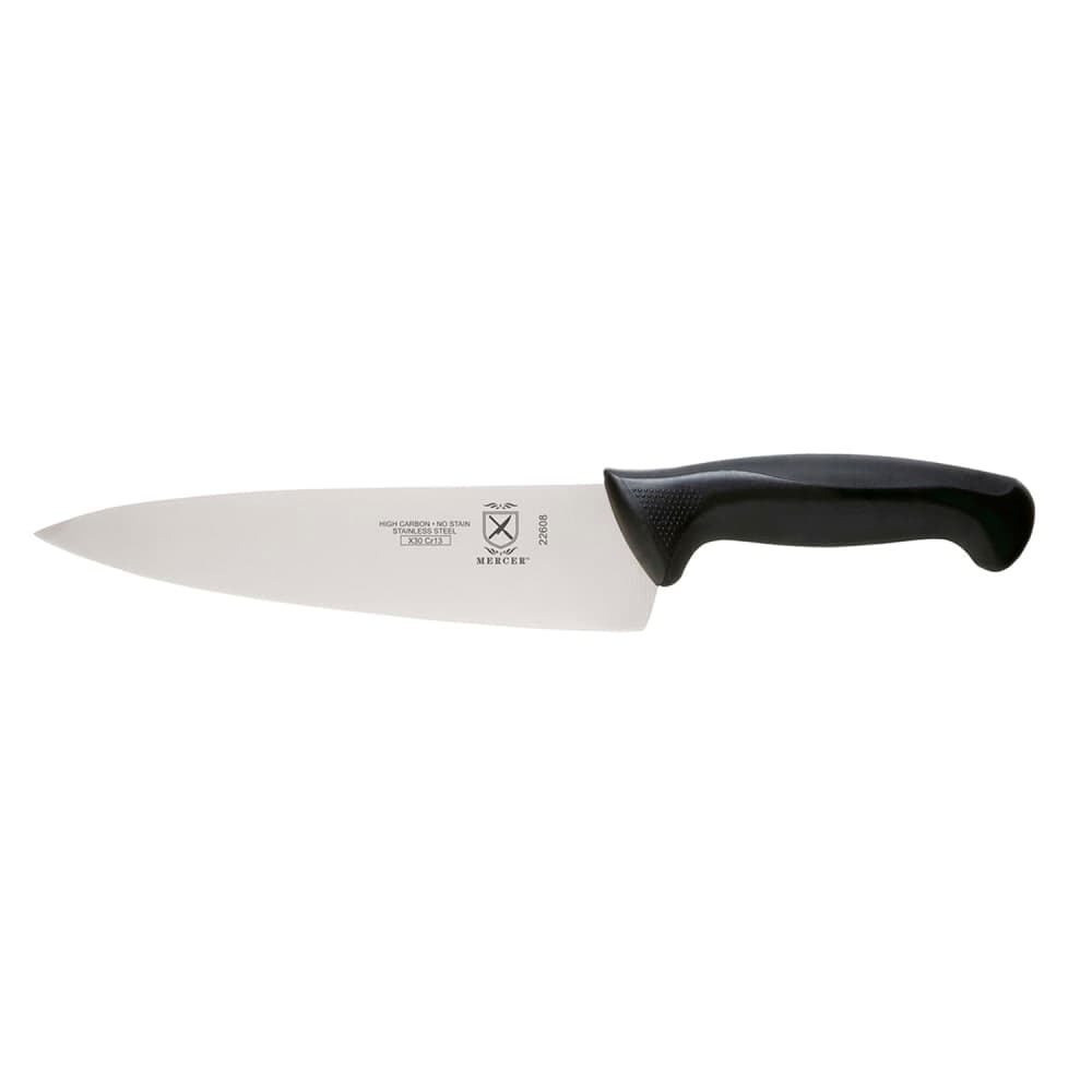 Mercer Culinary M22608 8" Millennia Chefs Knife w/ Black Santoprene Poly Handle
