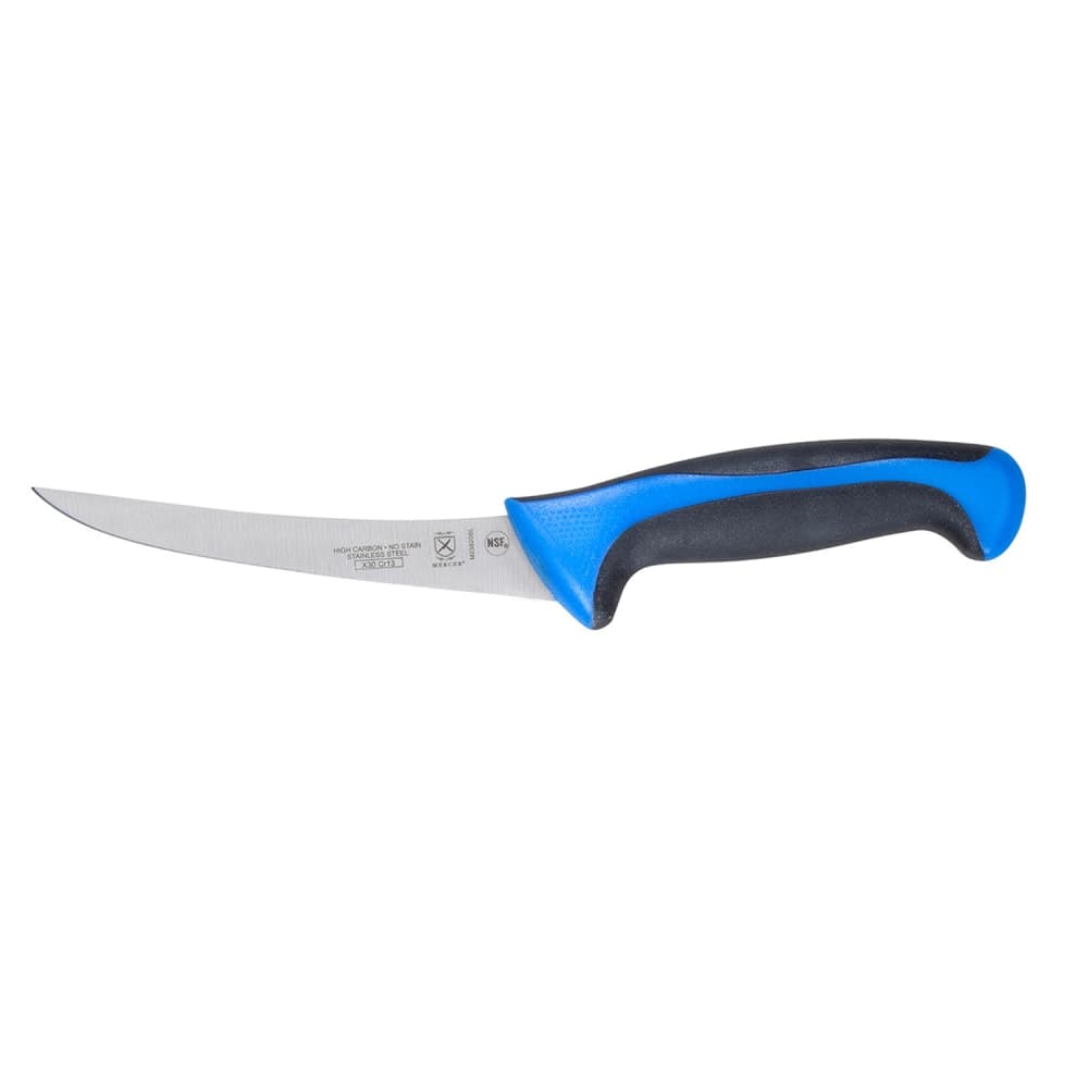 Mercer Culinary M23820BL 6" Boning Knife w/ Blue Santoprene®/Polypropylene Handle, High Carbon Japanese Steel