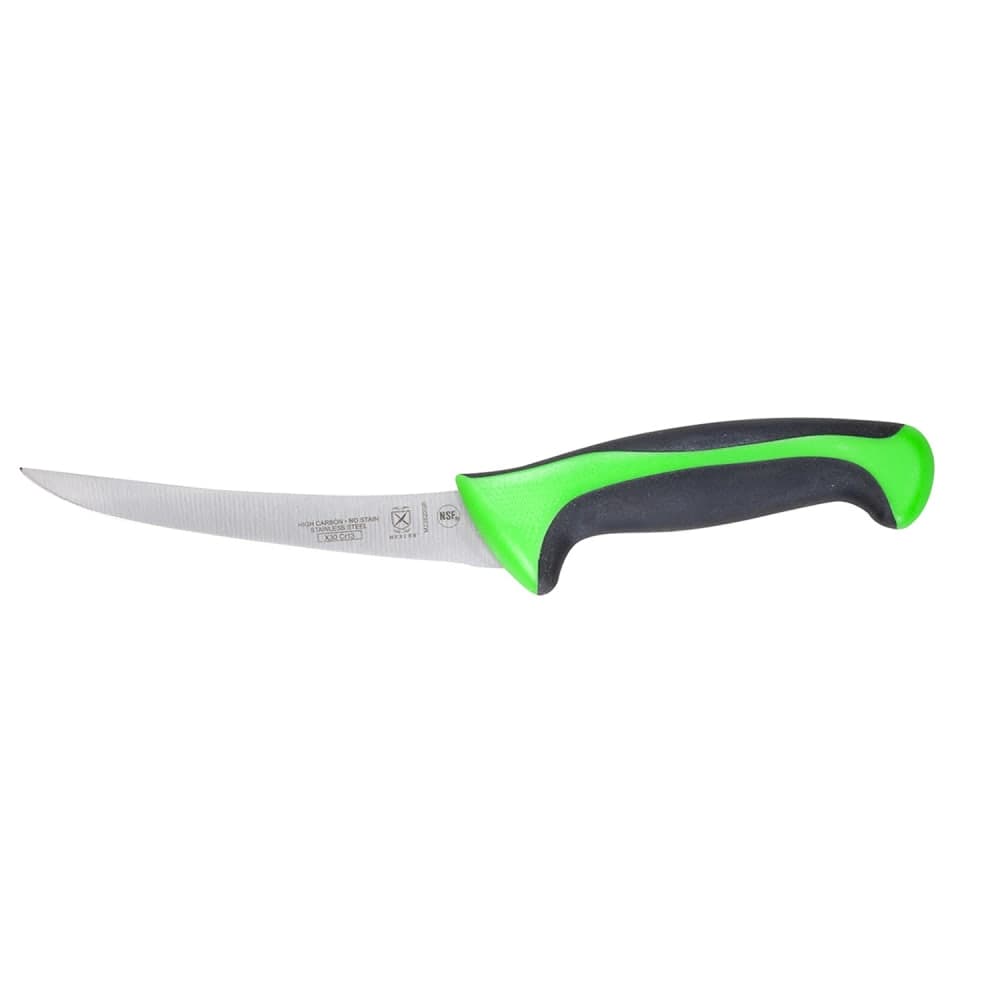 Mercer Culinary M23820GR 6" Boning Knife w/ Green Santoprene®/Polypropylene Handle, High Carbon Japanese Steel