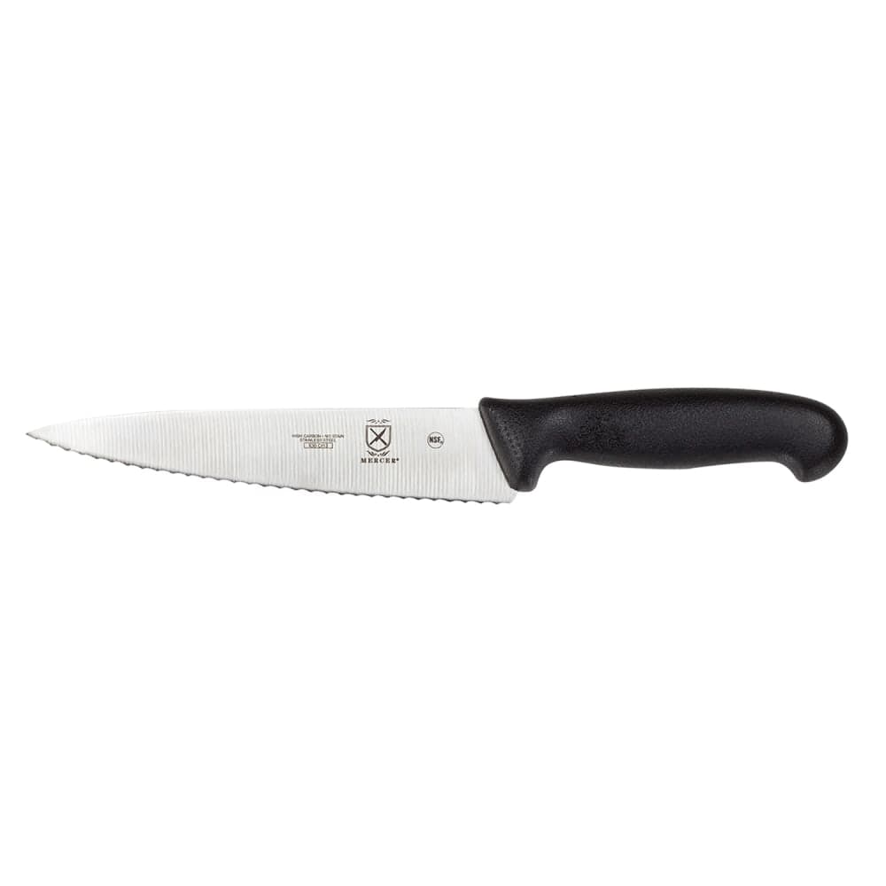 Mercer Culinary M23830 7 1/2" Chef's Knife w/ Black Santoprene®/Polypropylene Handle, High Carbon Japanese Steel