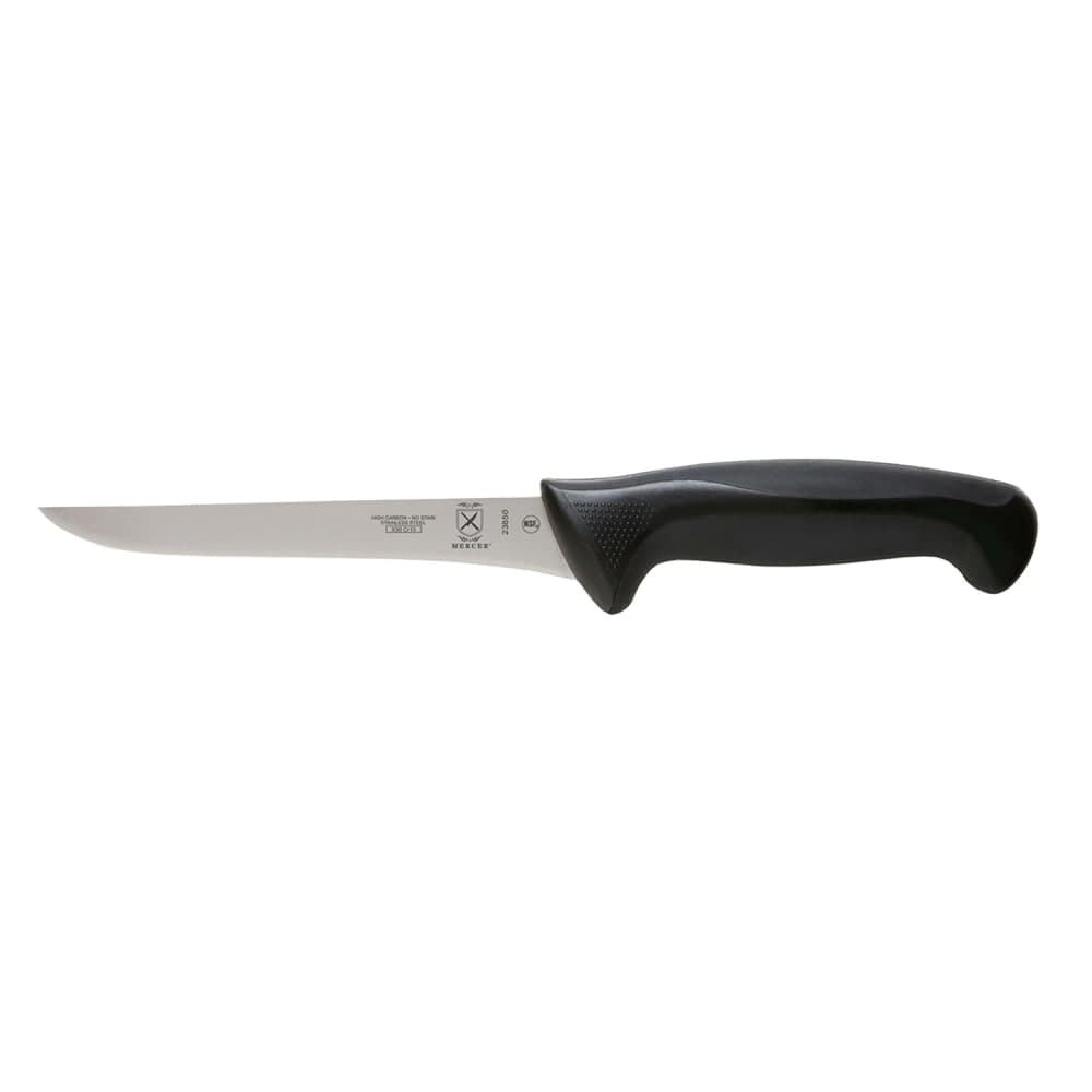 Mercer Culinary M23850 6" Boning Knife w/ Black Santoprene®/Polypropylene Handle, High Carbon Japanese Steel