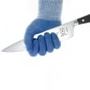 Mercer Culinary M33416BLS Small Cut Resistant Glove - Ultra Thin Polyethylene, Blue w/ Red Cuff thumbnail 2