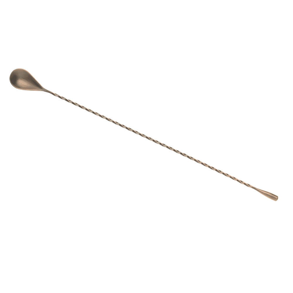 Barfly 15 3/4" Bar Spoon w/ Weighted Teardrop End, Antique Copper (M37013ACP)