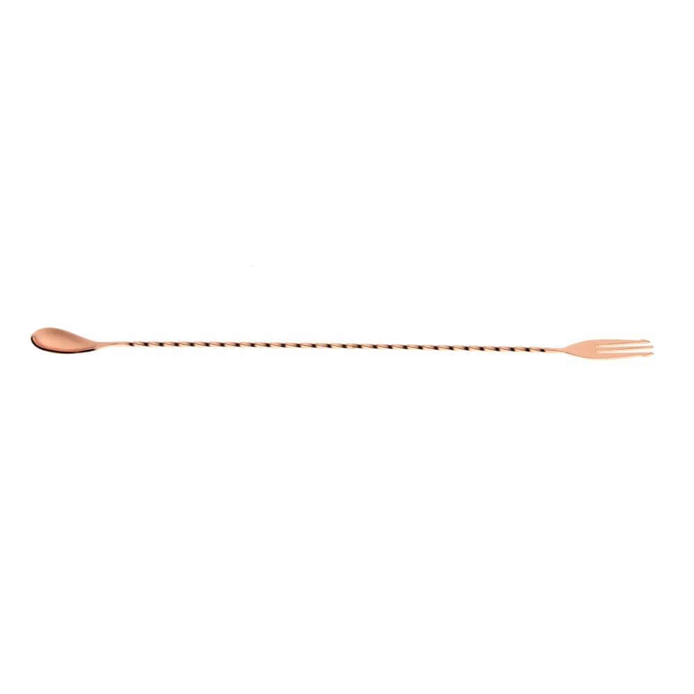 Barfly 15 3/4" Bar Spoon w/ Fork End, Copper (M37016CP)