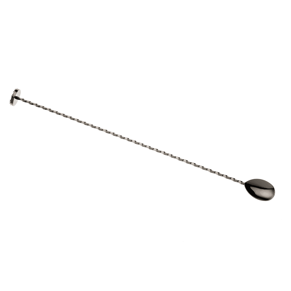Barfly 15 3/4" Bar Spoon w/ Muddler End, Gun Metal Black (M37019BK)