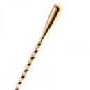 Barfly 13 3/16" Double Teardrop End Cocktail Stirrer, Gold (M37020GD) thumbnail 2