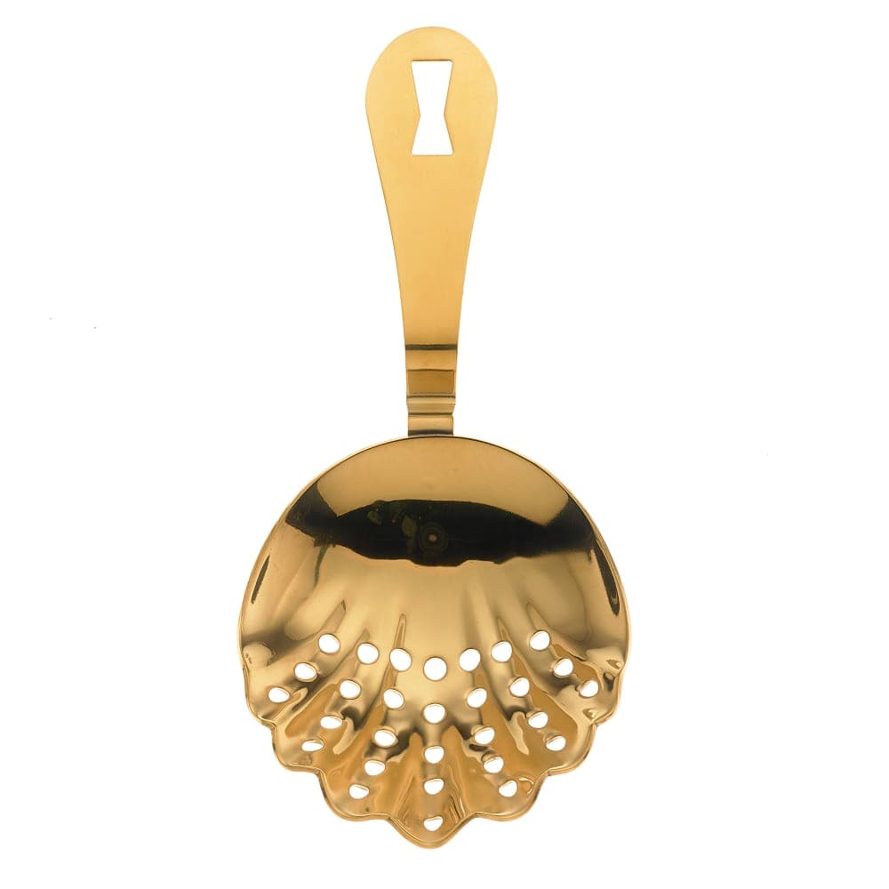 Barfly 7&quot; Scalloped Julep Strainer, Gold (M37029GD)