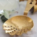 Barfly 7" Scalloped Julep Strainer, Gold (M37029GD) thumbnail 2