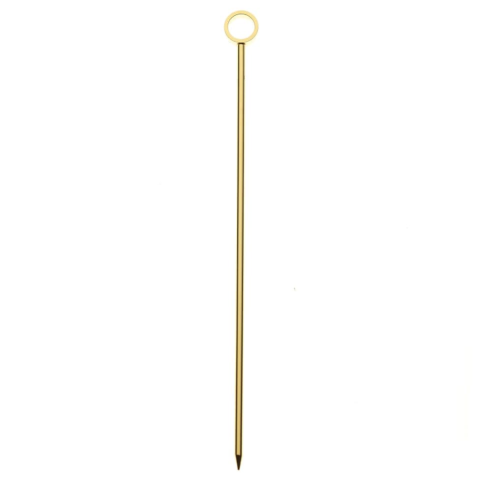 Barfly 4 1/4" Cocktail Pick w/ Ring Top, Gold (M37031GD)