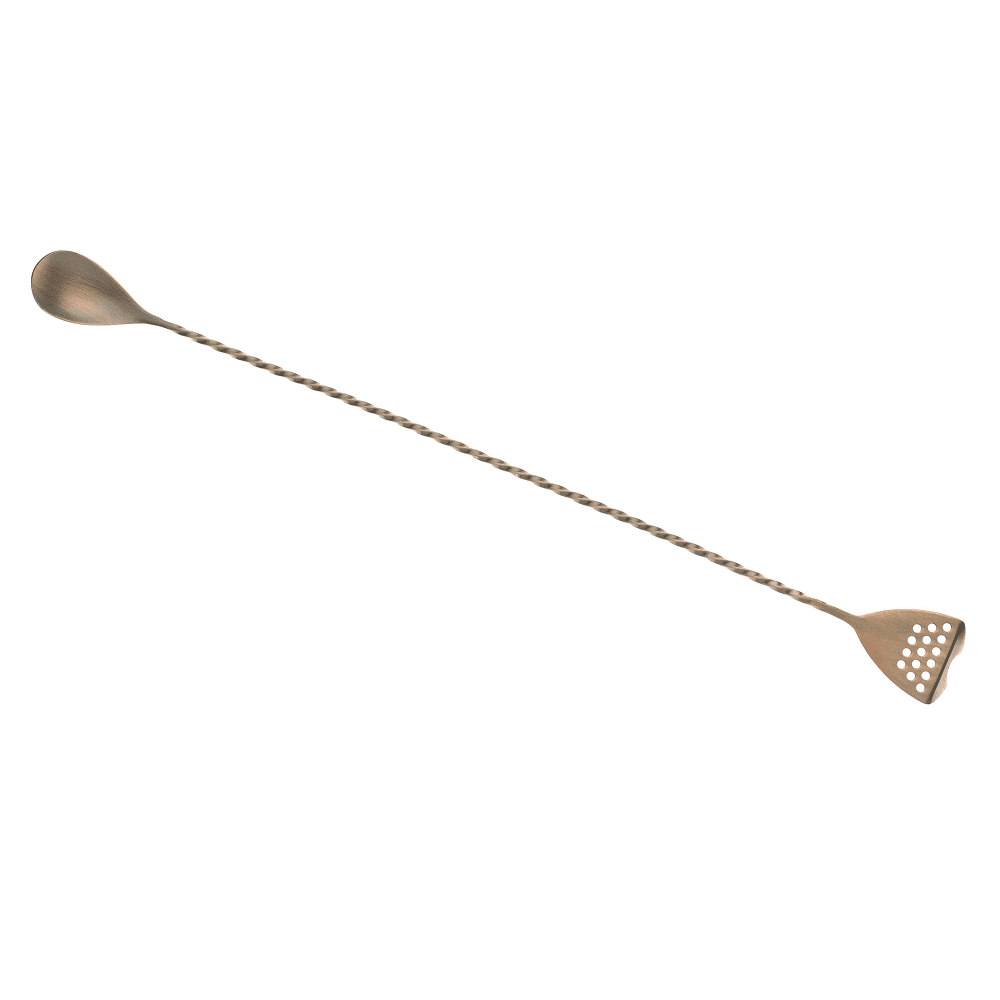 Barfly 15 3/4" Bar Spoon w/ Strainer End, Antique Copper (M37072ACP)