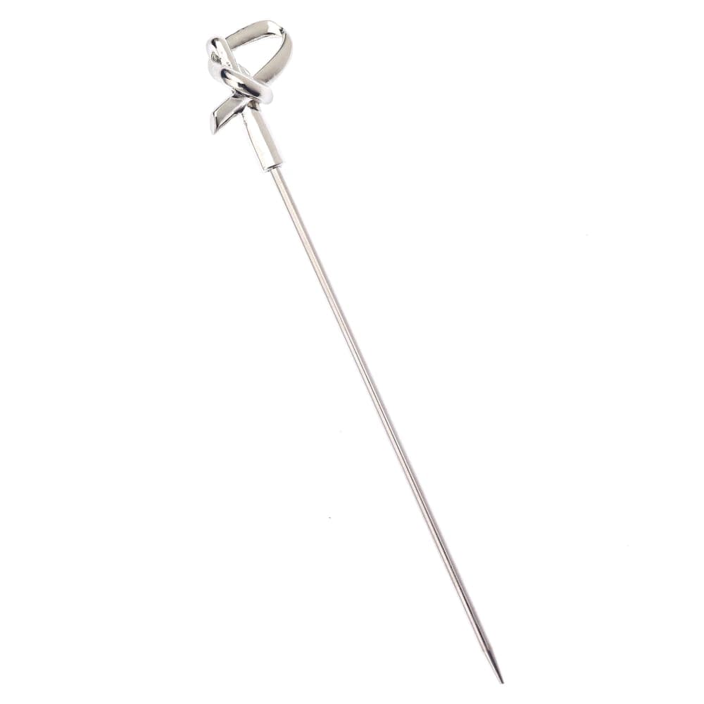 Barfly 4 3/8" Cocktail Pick w/ Bamboo Knot Top, Stainless (M37182)