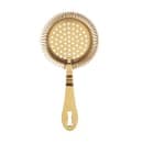 Barfly 7 1/4" Deluxe Antique Hawthorne Bar Strainer - Stainless Steel, Gold (M37218GD) thumbnail 2