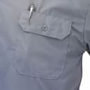 Mercer Culinary M60250GY3X Metro Edge® Brewer Work Shirt w/ Short Sleeves - Poly/Cotton, Gray, 3X thumbnail 3