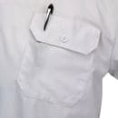 Mercer Culinary M60250WH3X Metro Edge® Brewer Work Shirt w/ Short Sleeves - Poly/Cotton, White, 3X thumbnail 3