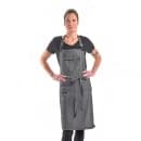 Mercer Culinary M63200BKD Full Length Bib Apron w/ (3) Pockets - 34 1/4" x 30 3/4", Cotton, Black thumbnail 3