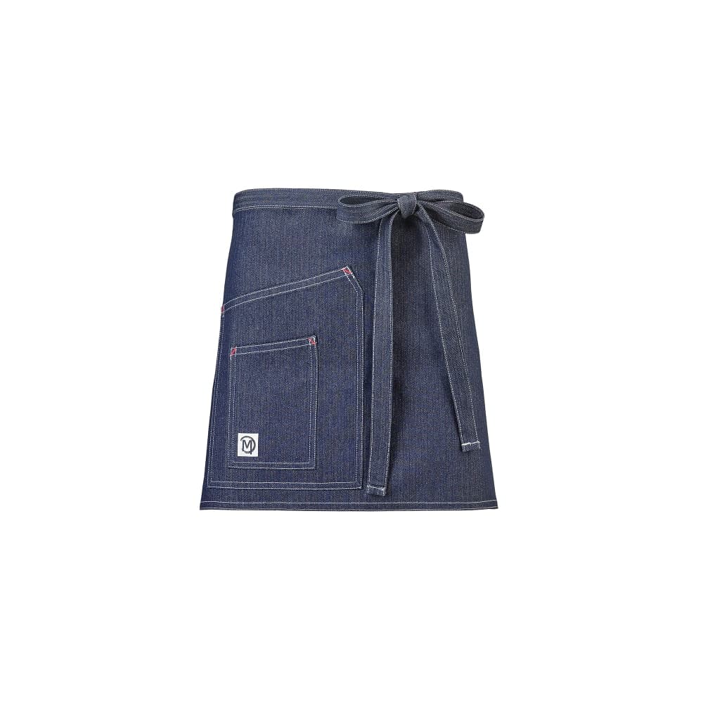 Mercer Culinary M63202DEN 2 Pocket Waist Apron - 28 3/4" x 16 1/4", Cotton, Indigo