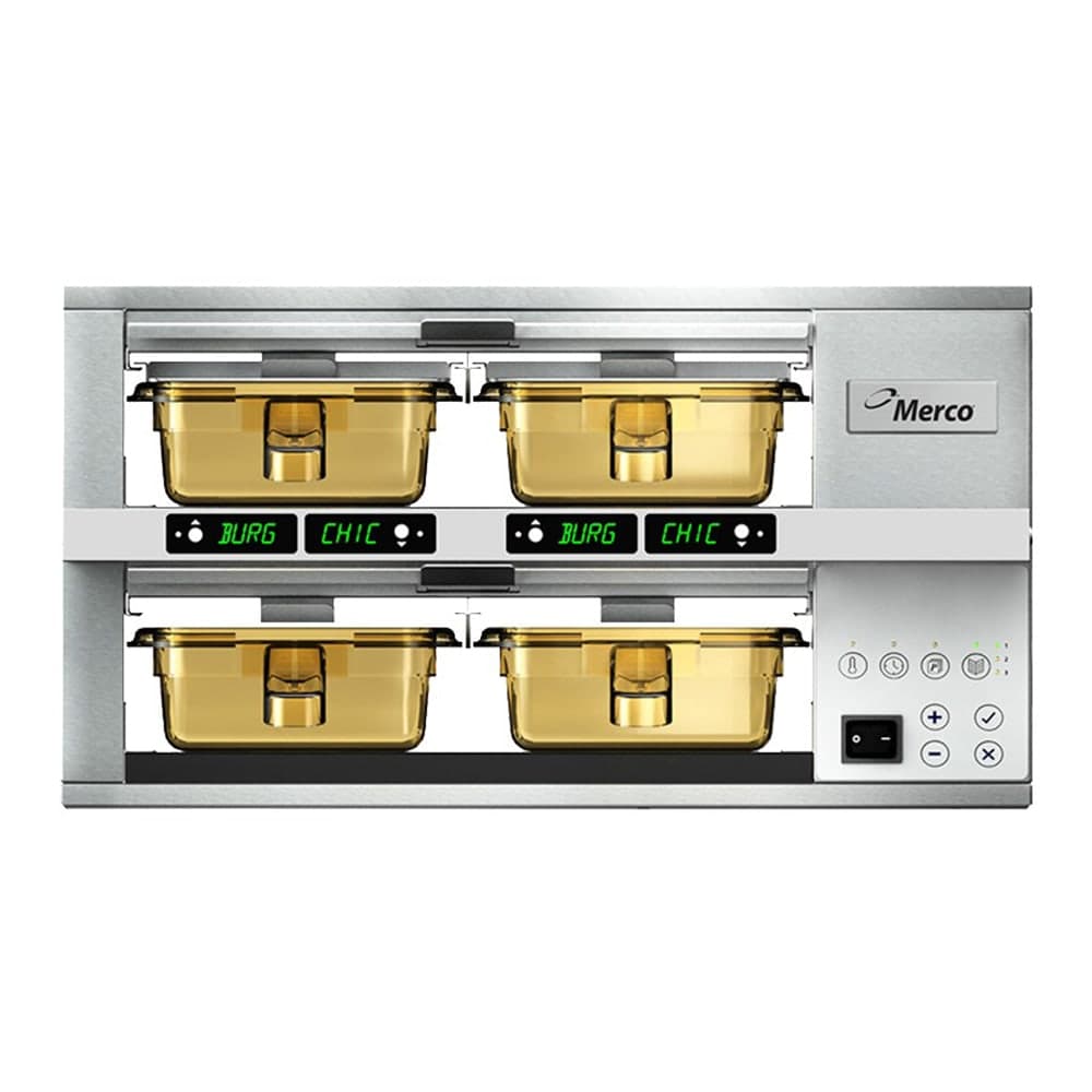 Merco 19.2"W Freestanding Warming Unit w/ (2) 12" Compartments, 120v (MHG22SAN1N)