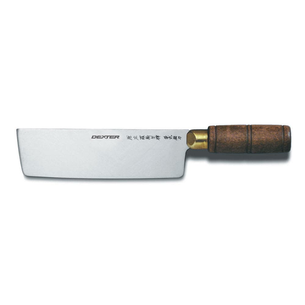 Dexter Russell S5197 7" Chinese Chef's/Cook's Knife w/ Walnut Handle, High Carbon Steel