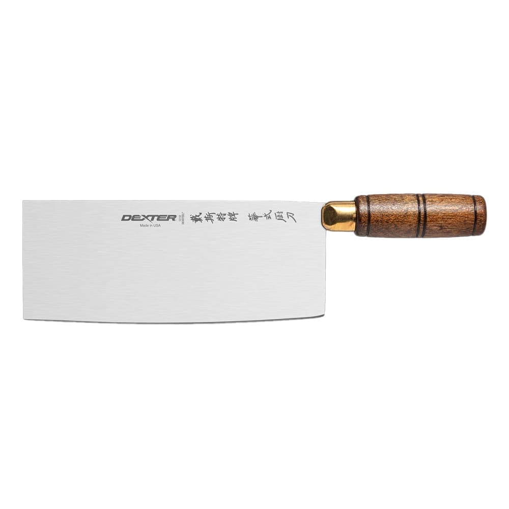 Dexter Russell S5198PCP 8" Chinese Chef's/Cook's Knife w/ Hardwood Handle, High Carbon Steel