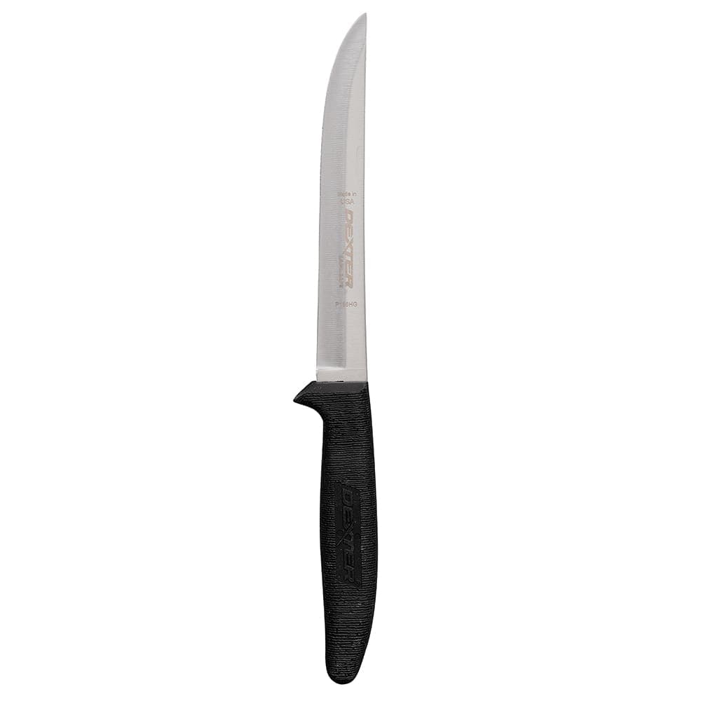 Dexter Russell P156HG 6" Boning Knife w/ Soft Black Rubber Handle, Carbon Steel
