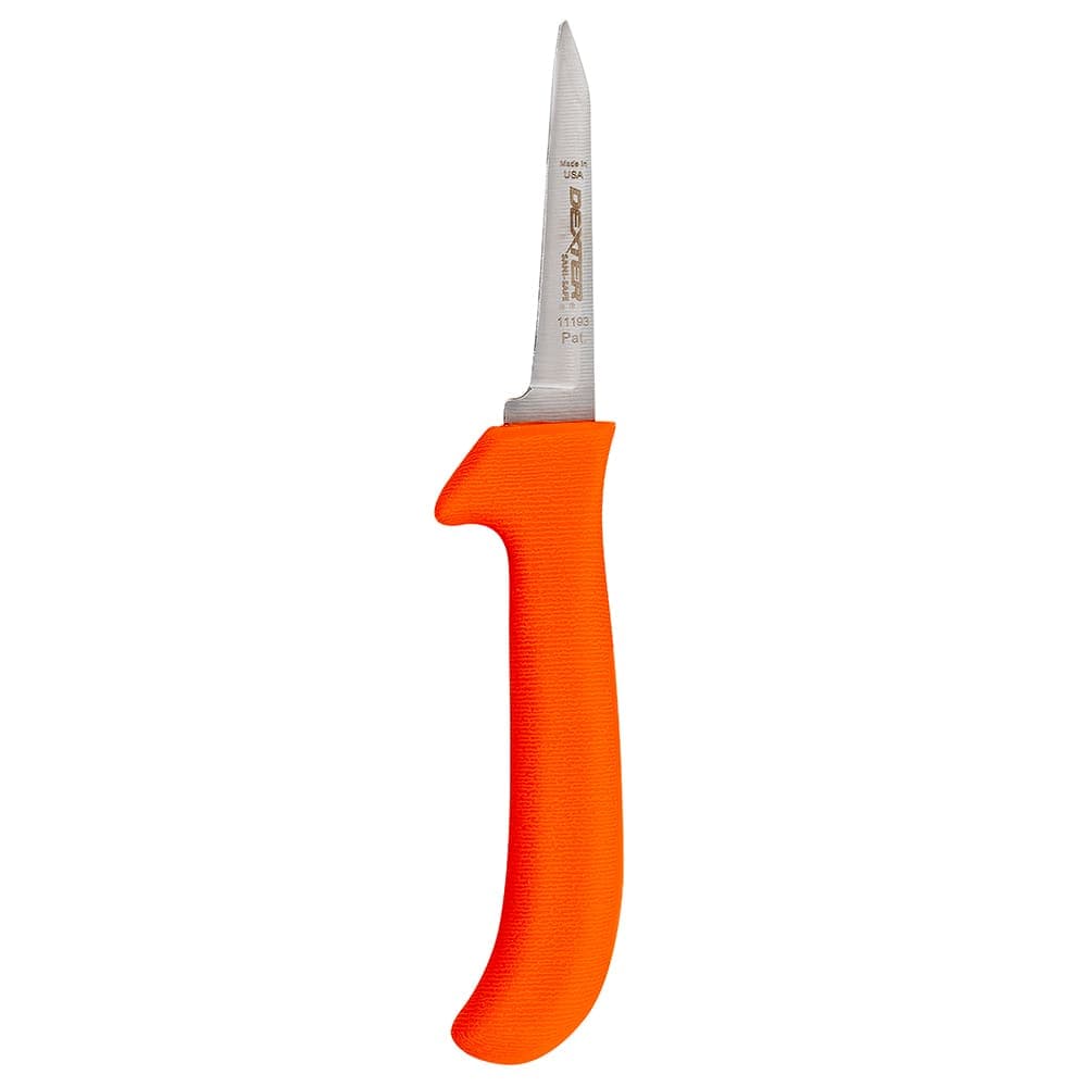 Dexter Russell EP152HG SANI-SAFE® 3 1/4" Deboning Knife w/ Polypropylene Orange Handle, Carbon Steel