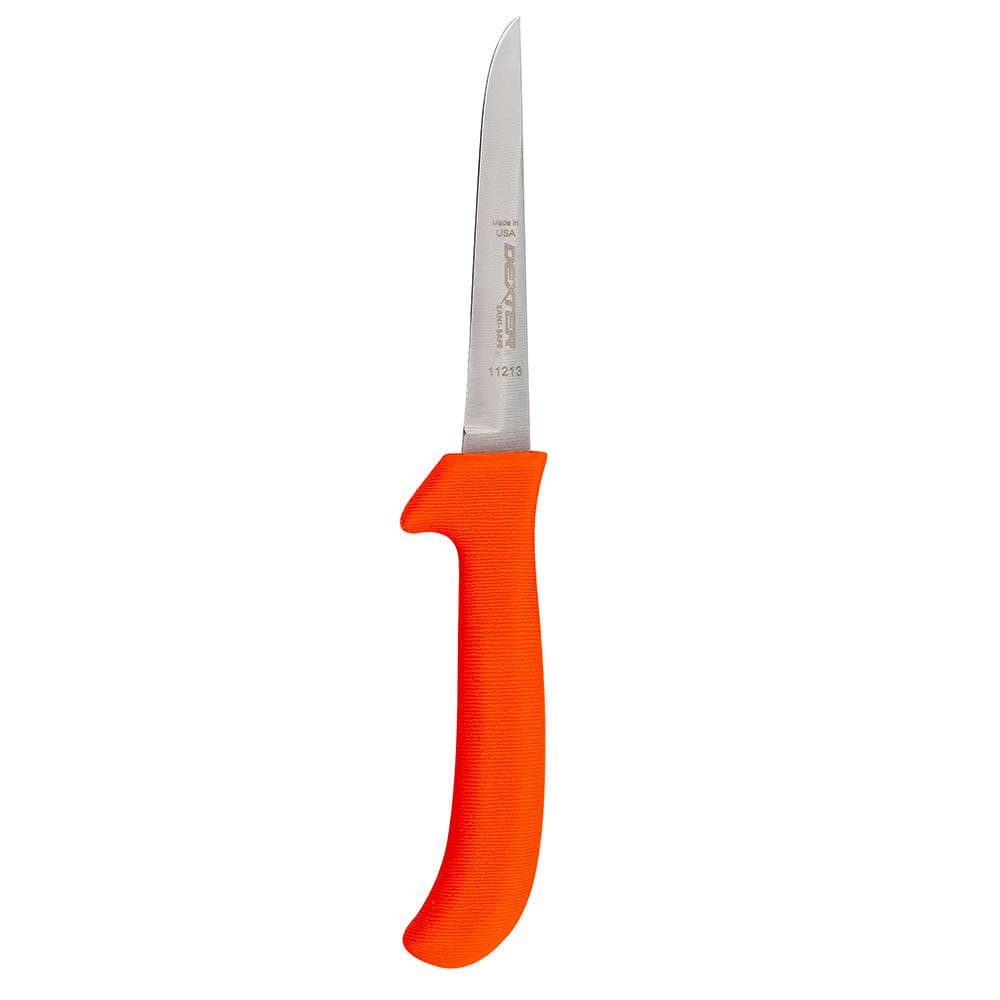 Dexter Russell EP154HG SANI-SAFE® 4 1/2" Deboning Knife w/ Polypropylene Orange Handle, Carbon Steel