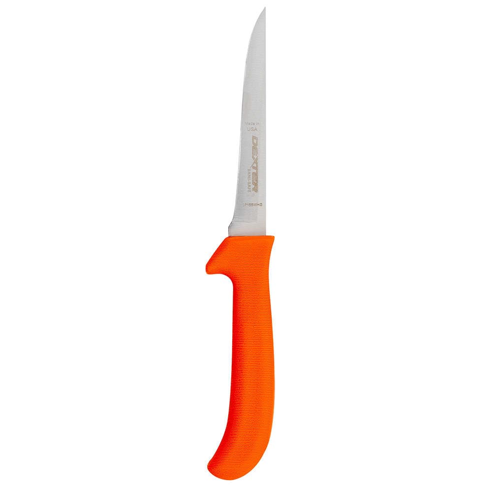 Dexter Russell EP155WHG SANI-SAFE® 5" Deboning Knife w/ Polypropylene Orange Handle, Carbon Steel