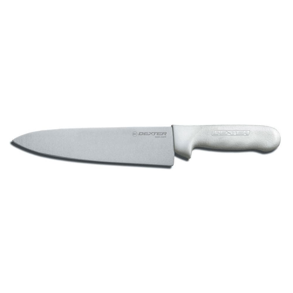 Dexter Russell S145-8PCP SANI-SAFE® 8" Chef's Knife w/ Polypropylene White Handle, Carbon Steel