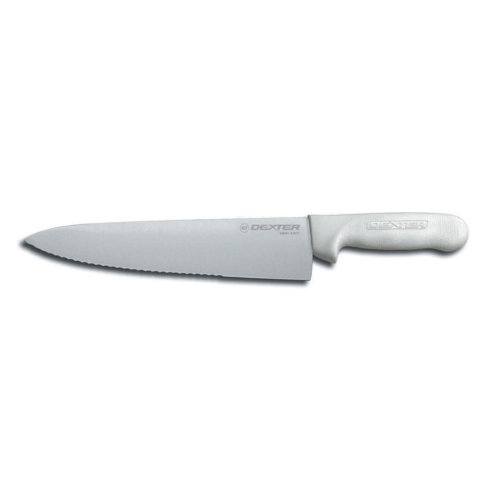 Dexter Russell S145-10SC-PCP SANI-SAFE® 10" Chef's Knife w/ Polypropylene White Handle, Carbon Steel