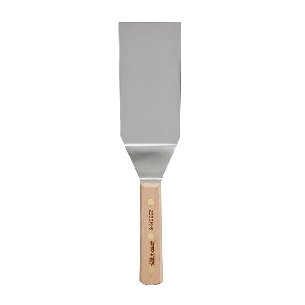 Dexter Russell 2386H-6 6"x3" Hamburger Turner w/ Beech Handle, Carbon Steel