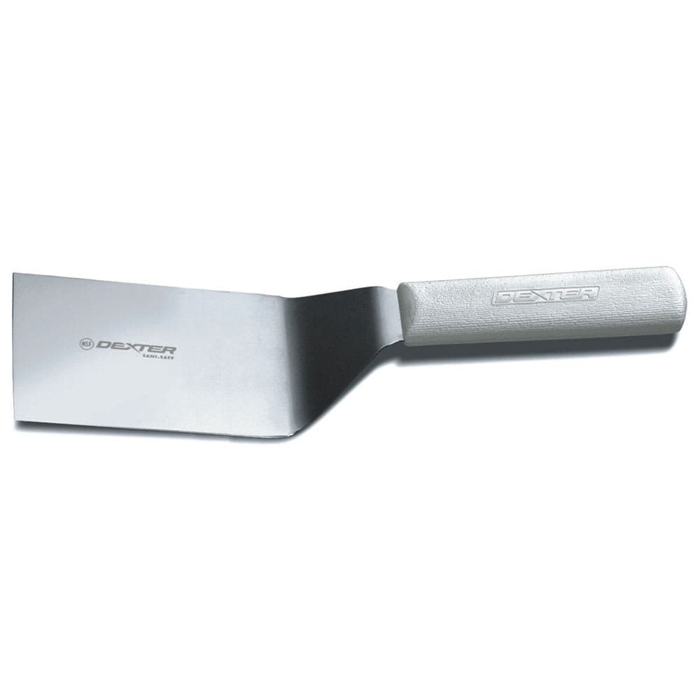 Dexter Russell S286-6 SANI-SAFE® 6"x3" Hamburger Turner w/ Polypropylene White Handle, Stainless Steel
