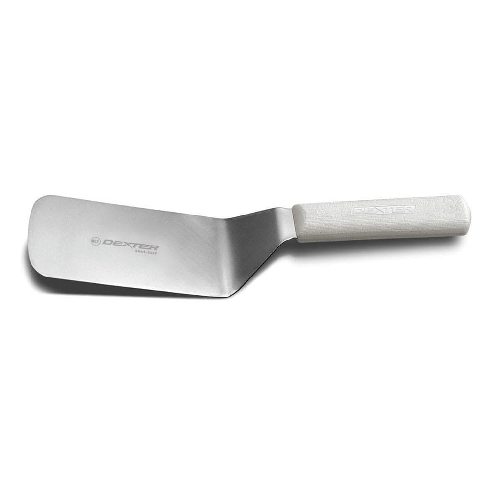 Dexter Russell S286-6RC SANI-SAFE® 6"x3" Hamburger Turner w/ Polypropylene White Handle, Stainless Steel