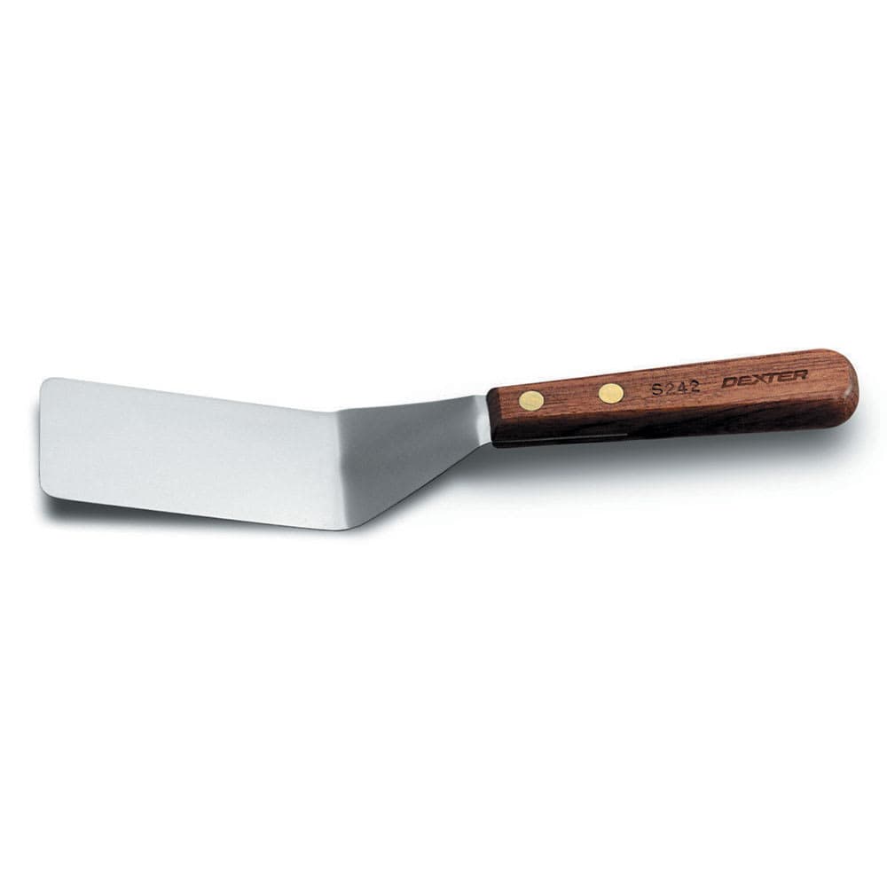 Dexter Russell S242PCP 4"x2" Pancake Turner w/ Rosewood Handle, Stainless Steel