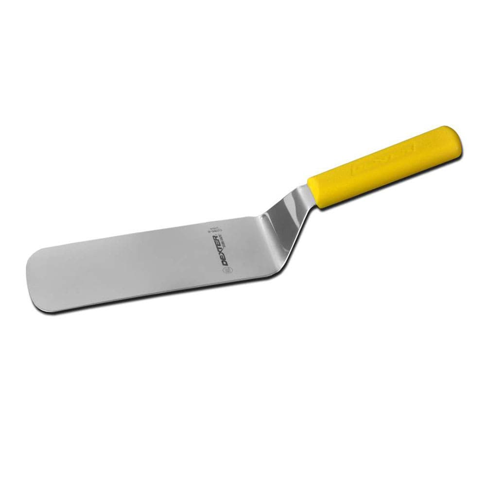 Dexter Russell S286-8Y-PCP SANI-SAFE® 8"x3" Cake Turner w/ Polypropylene Yellow Handle, Stainless Steel